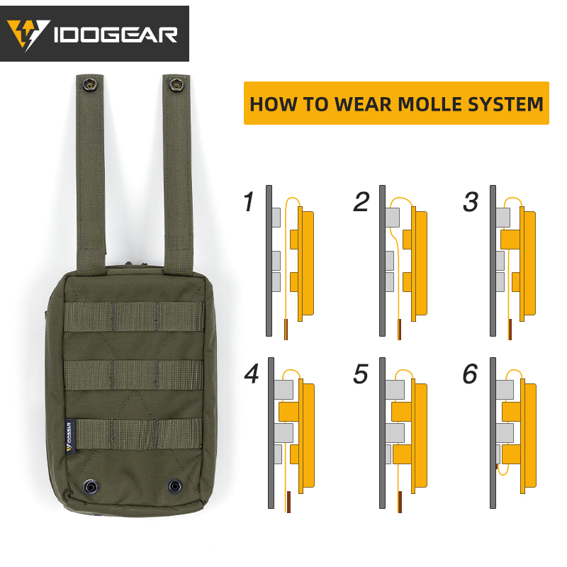 IDOGEAR Tactical Sundries Pouch MOLLE EDC Multi-function Recycling Utility Bag 35123