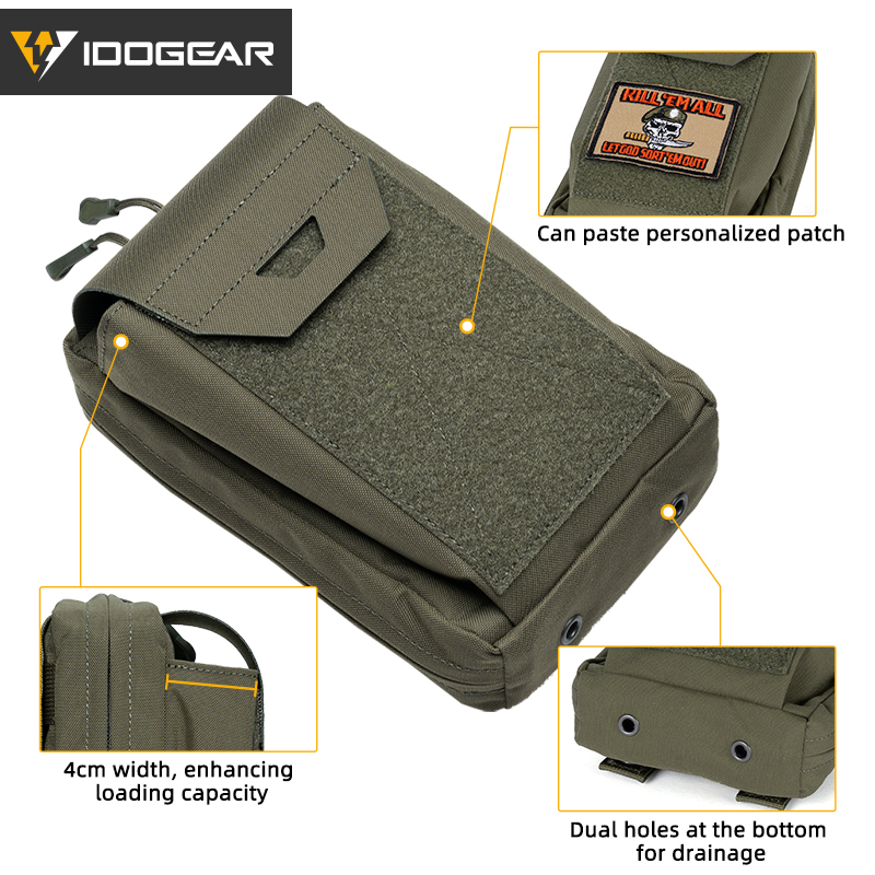IDOGEAR Tactical Sundries Pouch MOLLE EDC Multi-function Recycling Utility Bag 35123