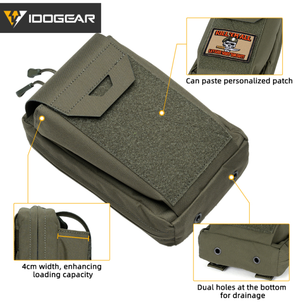 IDOGEAR Tactical Sundries Pouch MOLLE EDC Multi-function Recycling Utility Bag 35123
