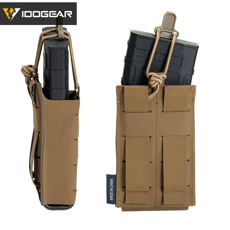 IDOGEAR Tactical Magazine Pouch For 556 MOLLE  Front Flap Mag Pouch With inner hard holder 35125