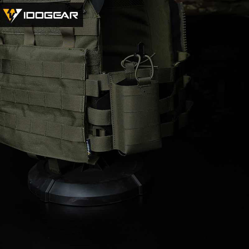 IDOGEAR Tactical Mag Pouch For 556 MOLLE Front Flap With inner hard holder 35125