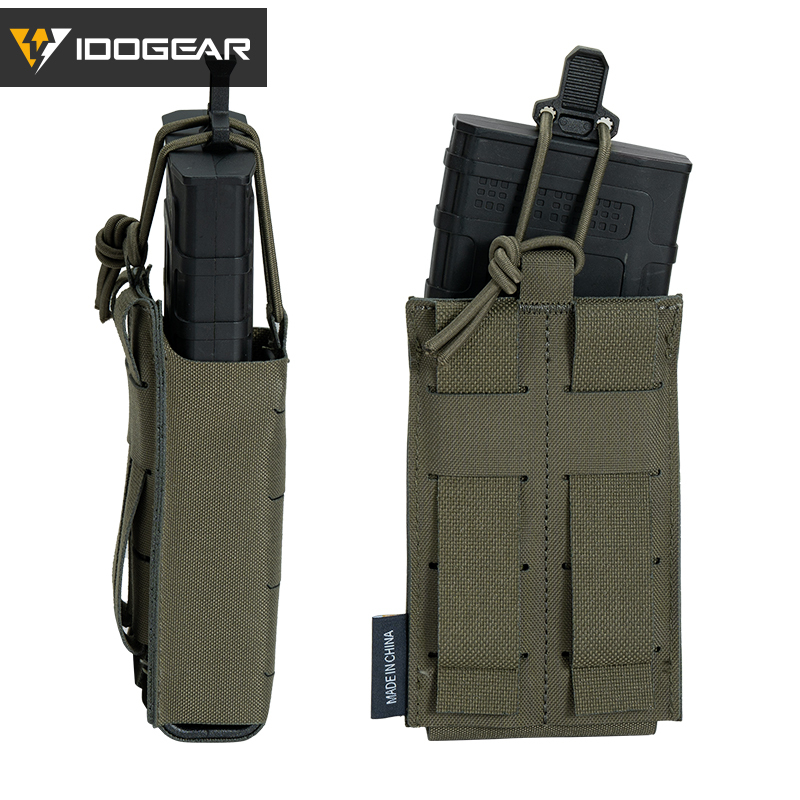 IDOGEAR Tactical Magazine Pouch For 556 MOLLE  Front Flap Mag Pouch With inner hard holder 35125