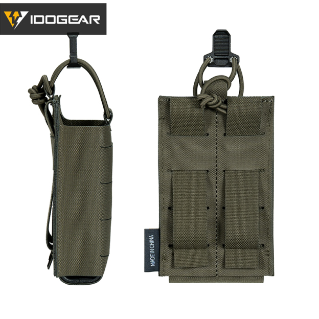 IDOGEAR Tactical Mag Pouch For 556 MOLLE Front Flap With inner hard holder 35125