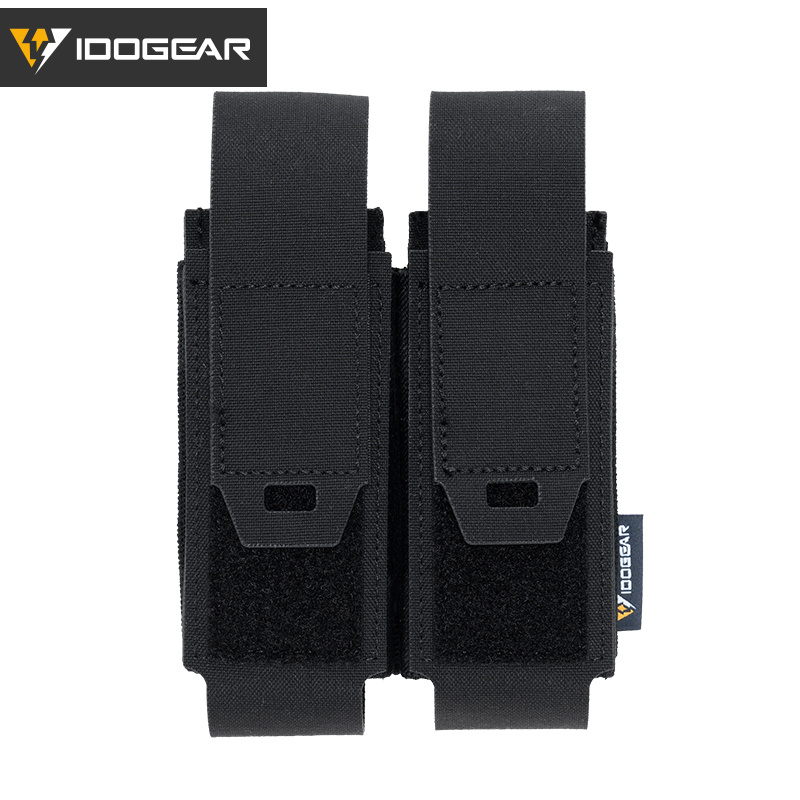 IDOGEAR Tactical Pouch Double MOLLE Belt Bag Detachable Flip Top Pouch 35130