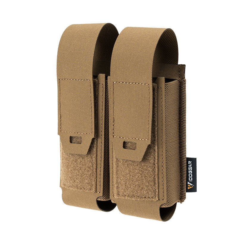 IDOGEAR Tactical Pouch Double MOLLE Belt Bag Detachable Flip-top Pouch 35130