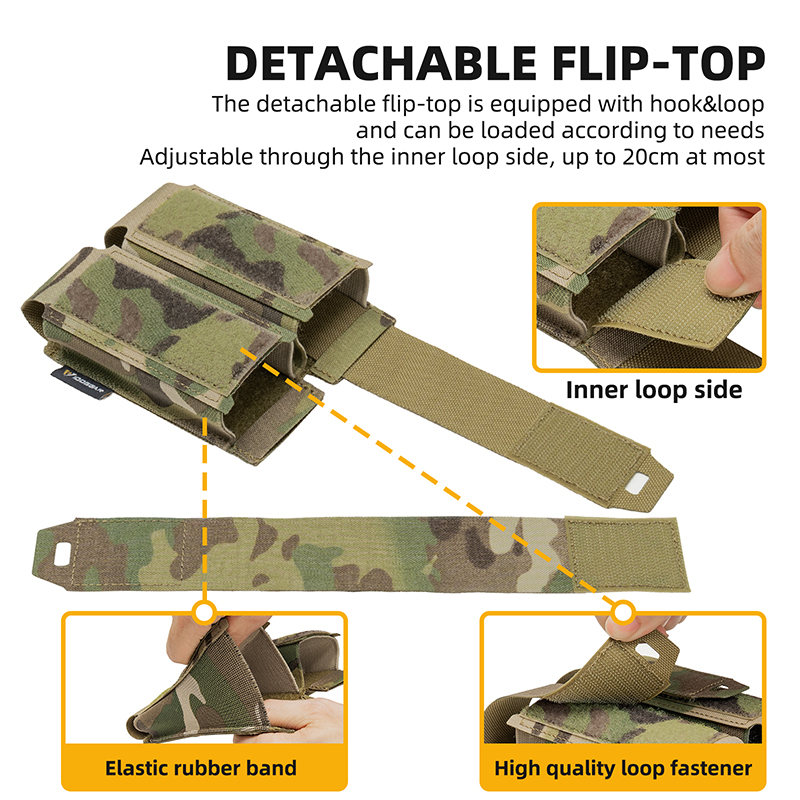 IDOGEAR Double Tool Pouch MOLLE Storage Holder Adjustable Hook&Loop for Outdoor Vest Belt Gear 35130
