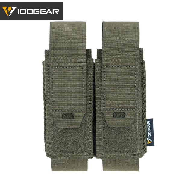 IDOGEAR Tactical Pouch Double MOLLE Belt Bag Detachable Flip Top Pouch 35130