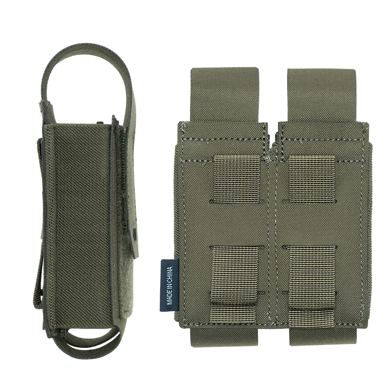 IDOGEAR Tactical Pouch Double MOLLE Belt Bag Detachable Flip-top Pouch 35130