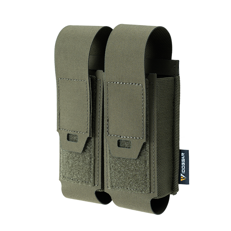 IDOGEAR Tactical Pouch Double MOLLE Belt Bag Detachable Flip-top Pouch