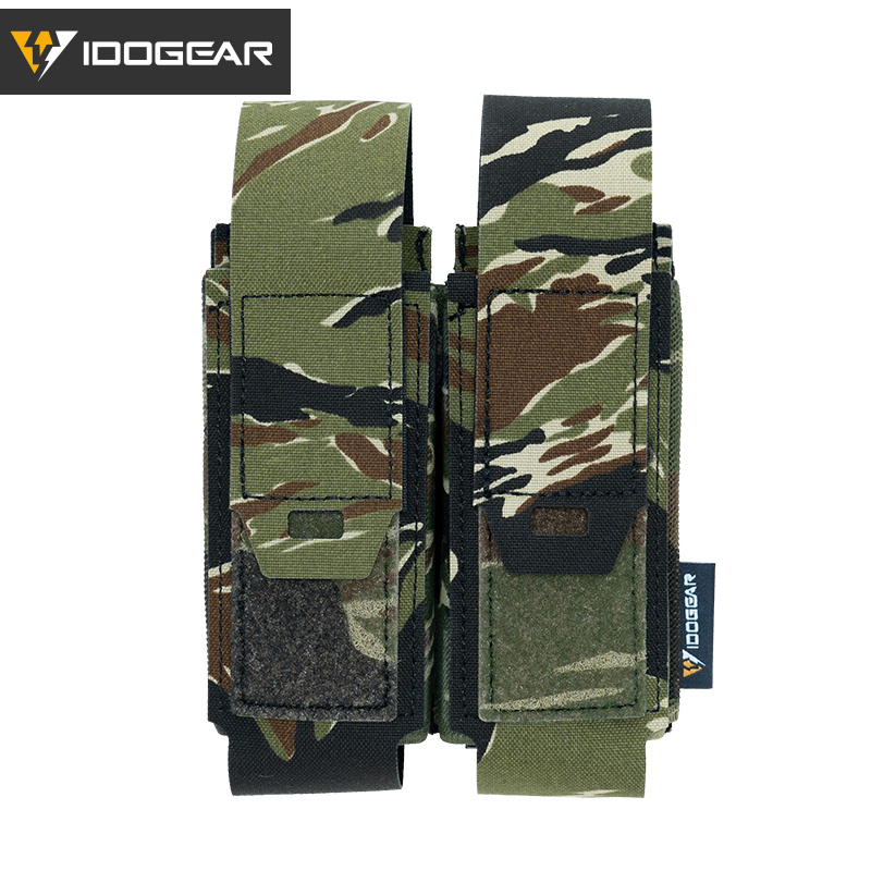 IDOGEAR Tactical Pouch Double MOLLE Belt Bag Detachable Flip Top Pouch 35130