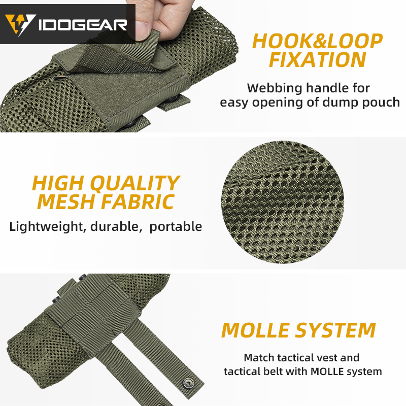 IDOGEAR Tactical Mesh Mini Recycling Bag Lightweight 35131