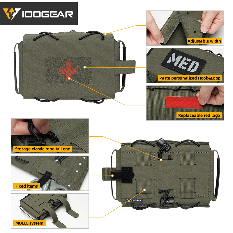 IDOGEAR Tactical Medical Pouch MOLLE Laser Cut 35132