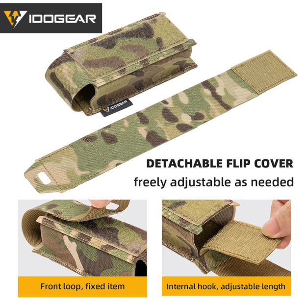IDOGEAR Multi-Tool Pouch Adjustable Flip Cover Tool Holder MOLLE Pouch 35133