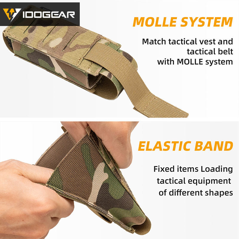 IDOGEAR Multi-Tool Pouch Adjustable Flip Cover Tool Holder MOLLE Pouch 35133