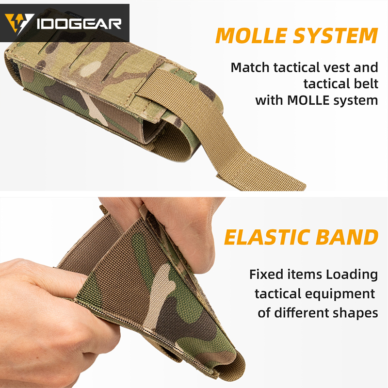 IDOGEAR Multi-Tool Pouch Adjustable Flip Cover Tool Holder MOLLE Pouch 35133