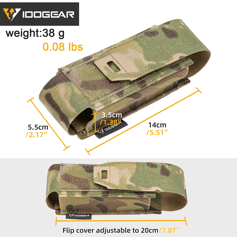 IDOGEAR Multi-Tool Pouch Adjustable Flip Cover Tool Holder MOLLE Pouch 35133