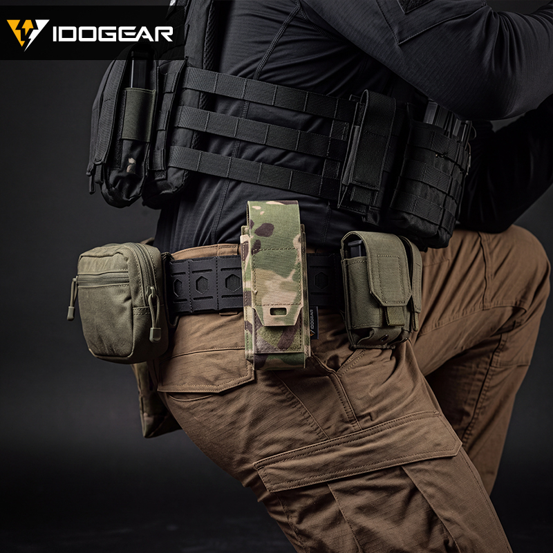 IDOGEAR Multi-Tool Pouch Adjustable Flip Cover Tool Holder MOLLE Pouch 35133