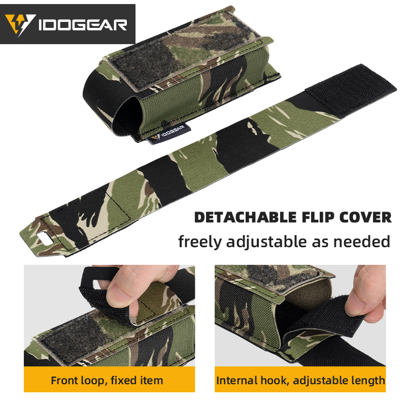 IDOGEAR Tactical Single 556 Multifunctional Mag Pouch Detachable Flip Top Lightweight Pouch 35133