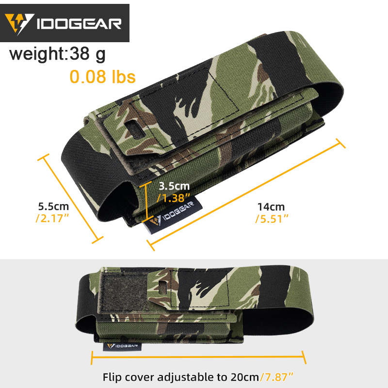 IDOGEAR Tactical Single 556 Multifunctional Mag Pouch Detachable Flip Top Lightweight Pouch 35133