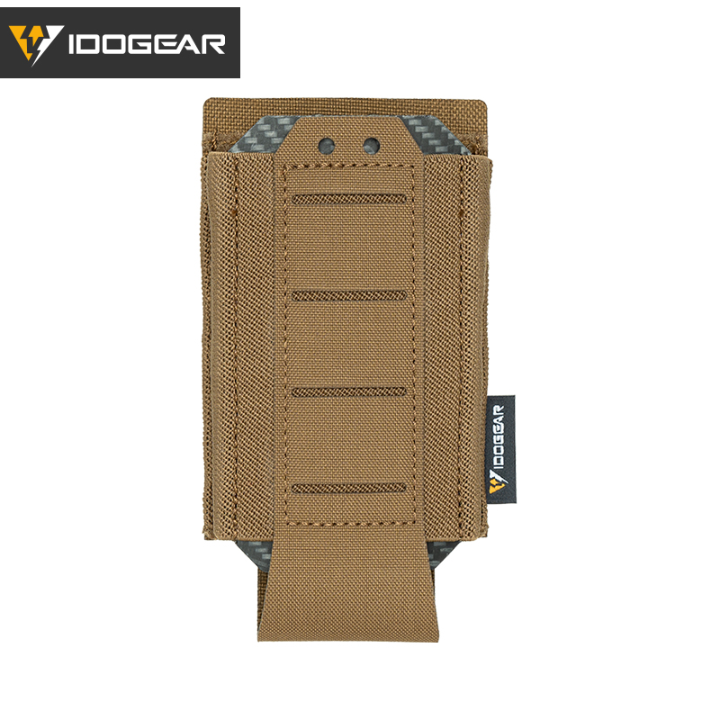 IDOGEAR Tactical 556 Single Mag Pouch Top Stretch Elastic Quick Draw Open 35135