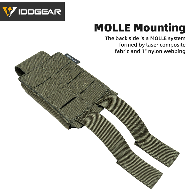 IDOGEAR Tactica 556 Single Mag Pouch Top Stretch Elastic Quick Draw Open 35135