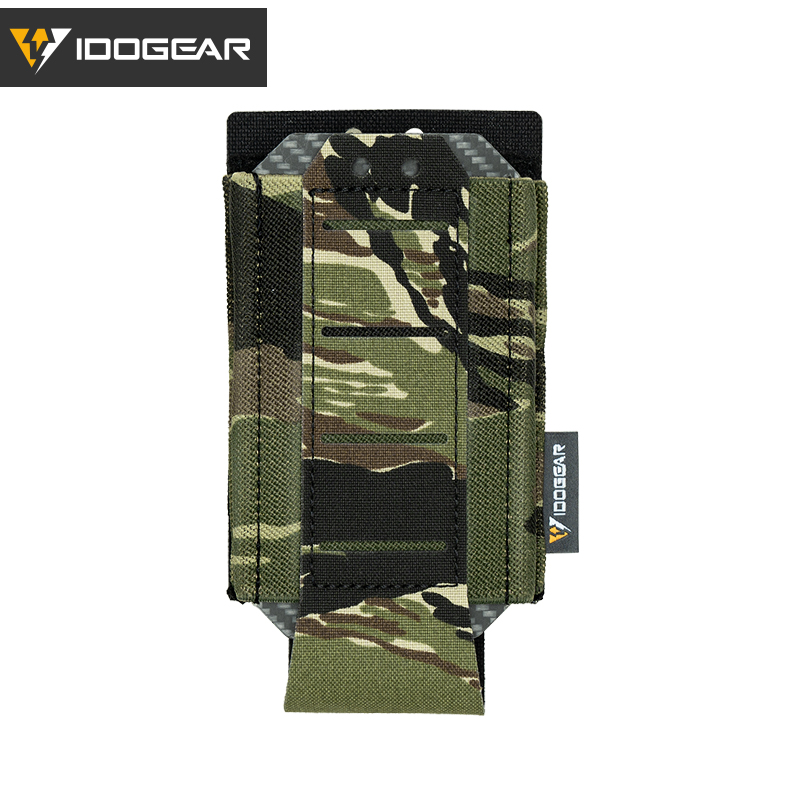 IDOGEAR Tactical 556 Single Mag Pouch Top Stretch Elastic Quick Draw Open 35135