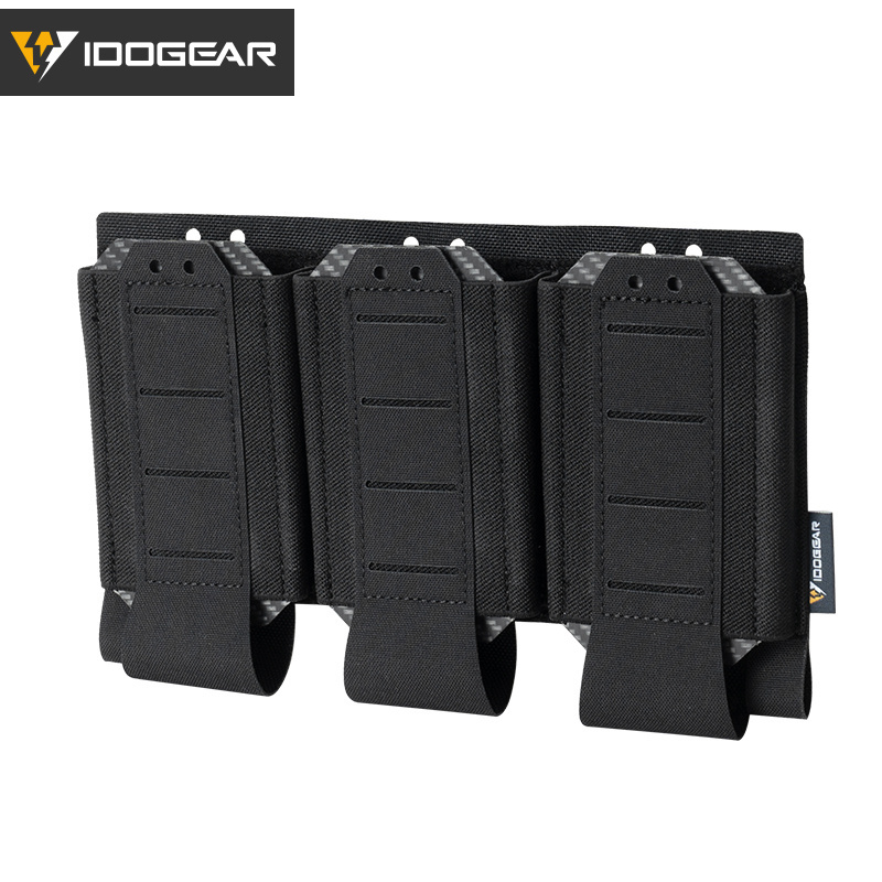 IDOGEAR Tactical Triple Mag Pouch Storage Rigid MOLLE System Sturdy 556 Triple Mag Holder 35136