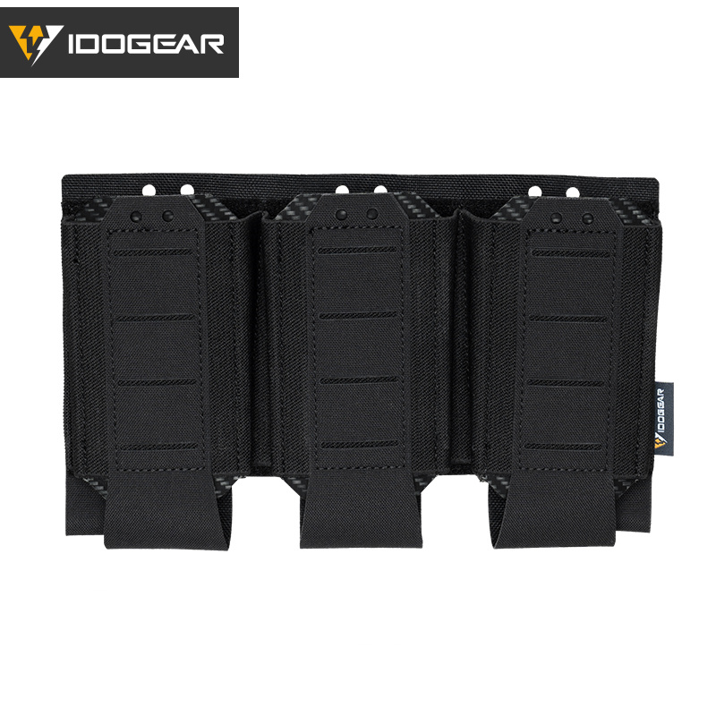 IDOGEAR Tactical Triple Mag Pouch Storage Rigid MOLLE System Sturdy 556 Triple Mag Holder 35136