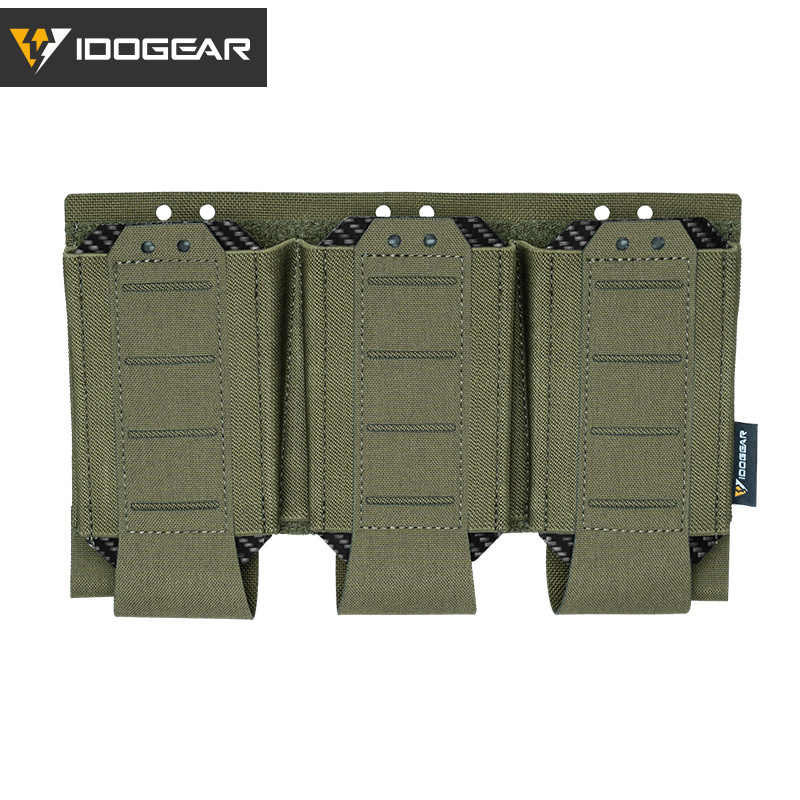 IDOGEAR Tactical Triple Mag Pouch Multifunctional Storage Rigid MOLLE