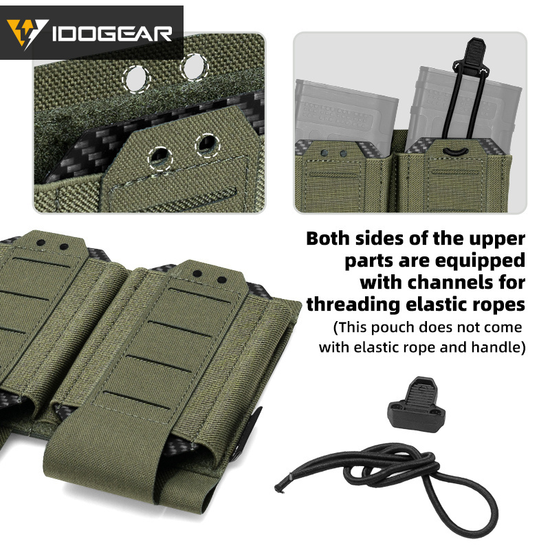 IDOGEAR Tactical Triple Mag Pouch Storage Rigid MOLLE System Sturdy 556 Triple Mag Holder 35136