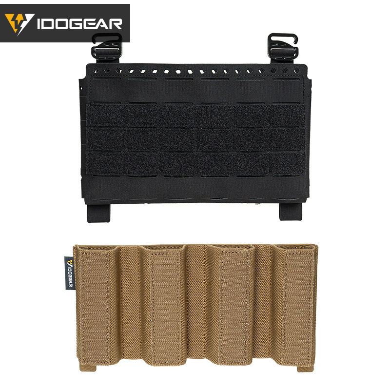 IDOGEAR Tactical Front Panel Set with Quad 9mm Insert Mag Pouch Sports Bag Set 35137-2Pack