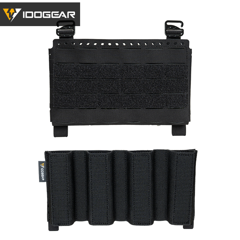 IDOGEAR Tactical Front Panel Set with Quad 9mm Insert Mag Pouch Sports Bag Set 35137-2Pack