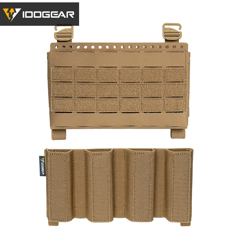 IDOGEAR Tactical Front Panel Set with Quad 9mm Insert Mag Pouch Sports Bag Set 35137-2Pack