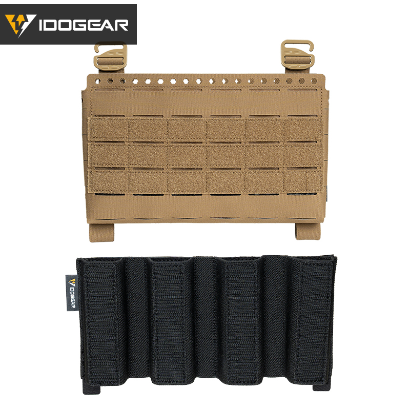 IDOGEAR Tactical Front Panel Set with Quad 9mm Insert Mag Pouch Sports Bag Set 35137-2Pack