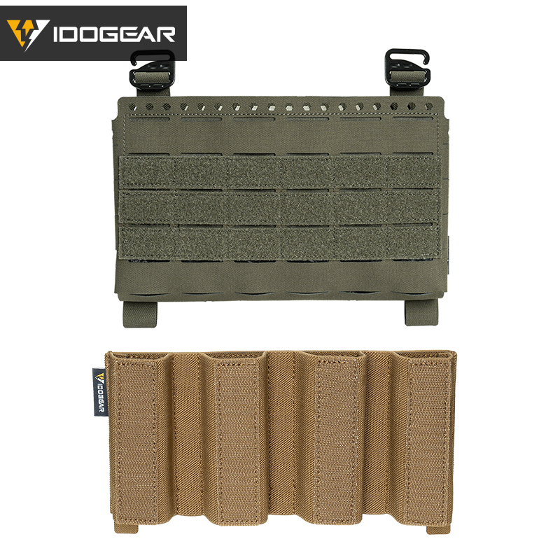 IDOGEAR Tactical Front Panel Set with Quad 9mm Insert Mag Pouch Sports Bag Set 35137-2Pack