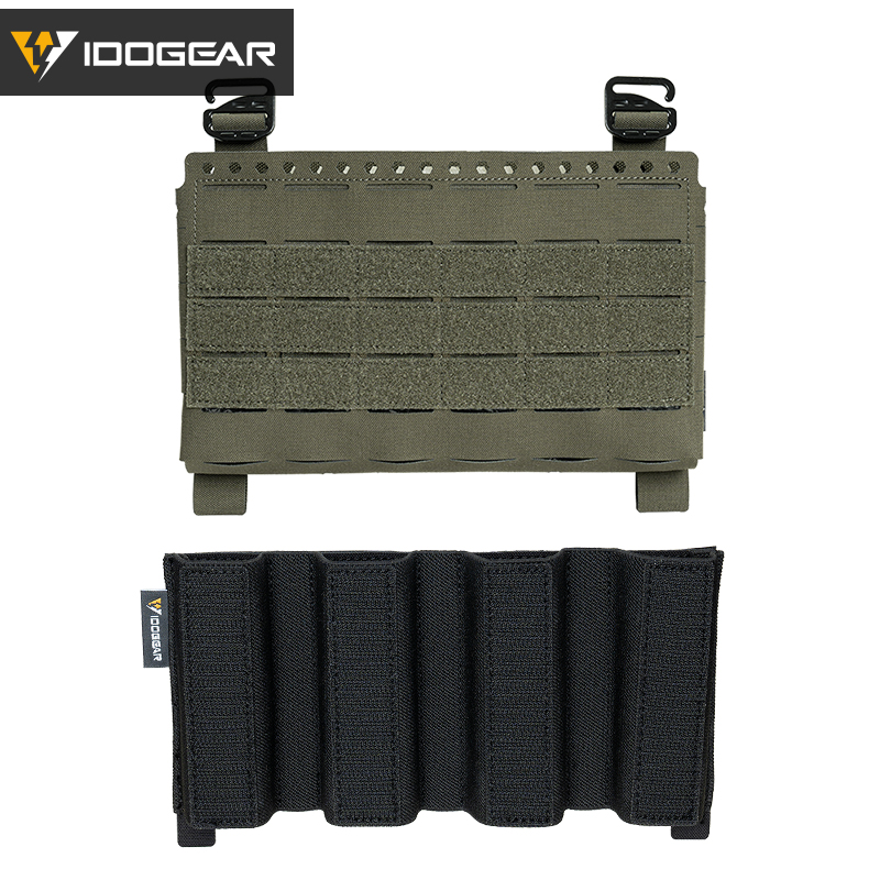 IDOGEAR Tactical Front Panel Set with Quad 9mm Insert Mag Pouch Sports Bag Set 35137-2Pack