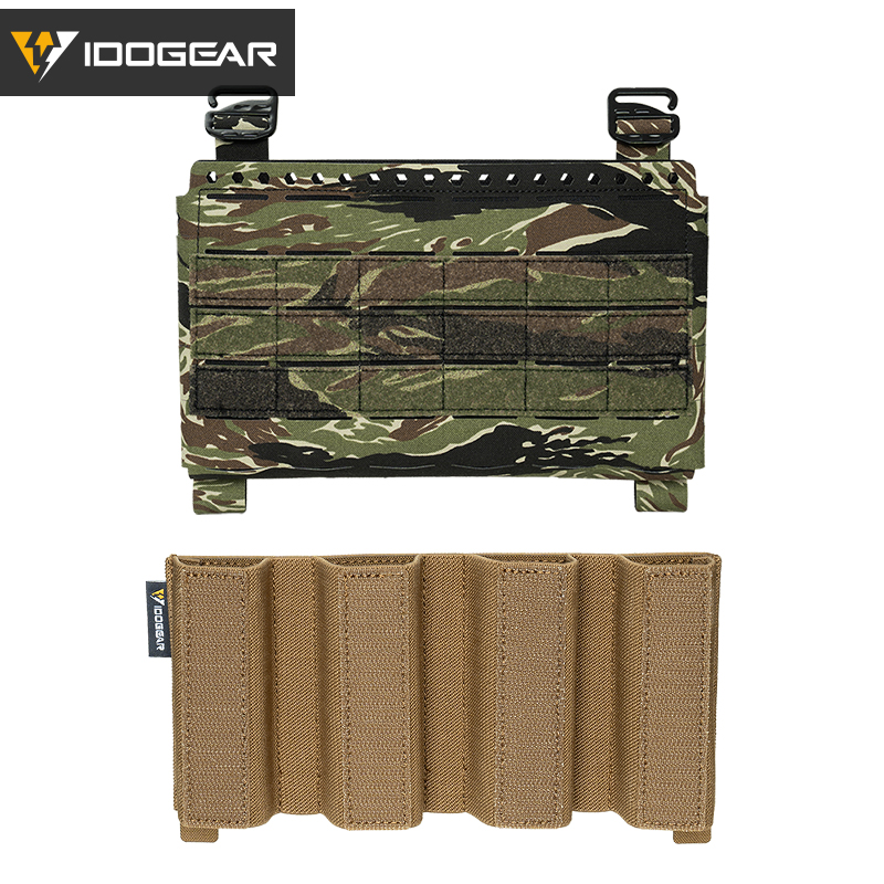IDOGEAR Tactical Front Panel Set with Quad 9mm Insert Mag Pouch Sports Bag Set 35137-2Pack