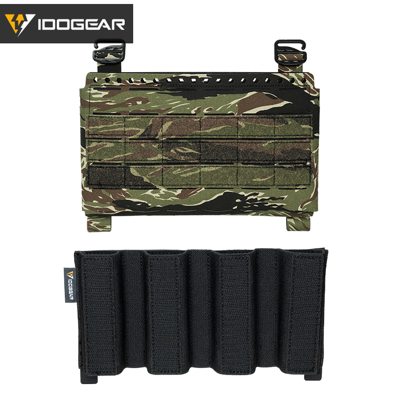 IDOGEAR Tactical Front Panel Set with Quad 9mm Insert Mag Pouch Sports Bag Set 35137-2Pack