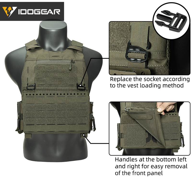 IDOGEAR Tactical Front Panel SS Style Laser Cut with G-Buckle 35137
