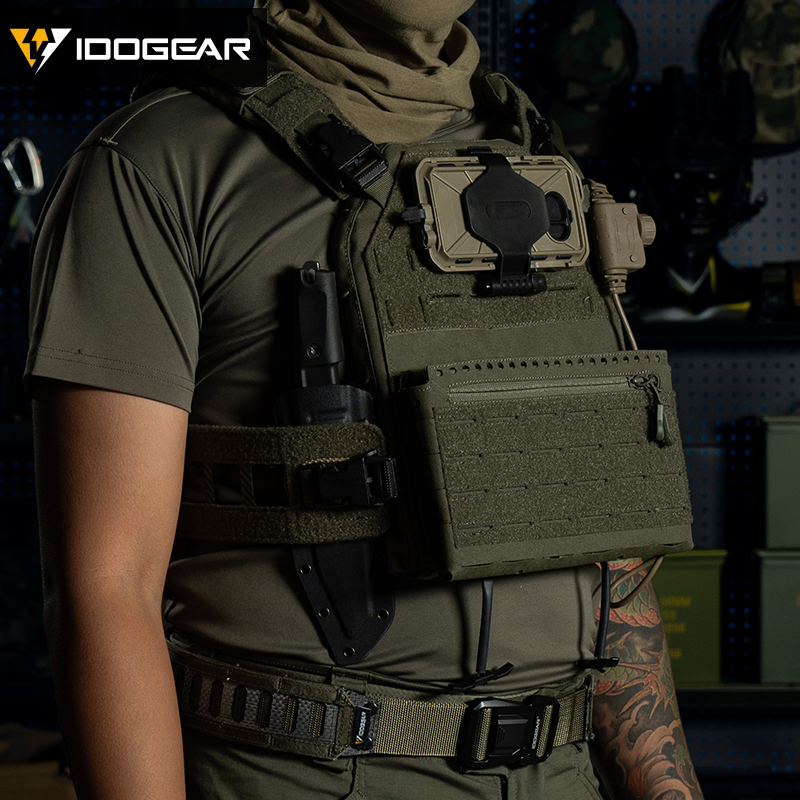 IDOGEAR Tactical Front Panel Hook&loop MOLLE for Tactical Vest Front Pouch 35138