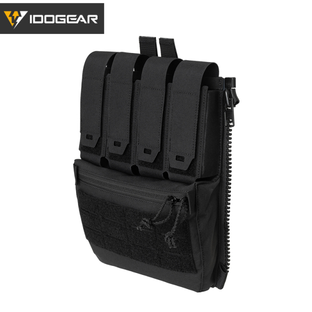 IDOGEAR Multi-functional Back Panel Bag Outdoor Tool Quick Access MOLLE Utility with Utility Zipper  (NO.35141)