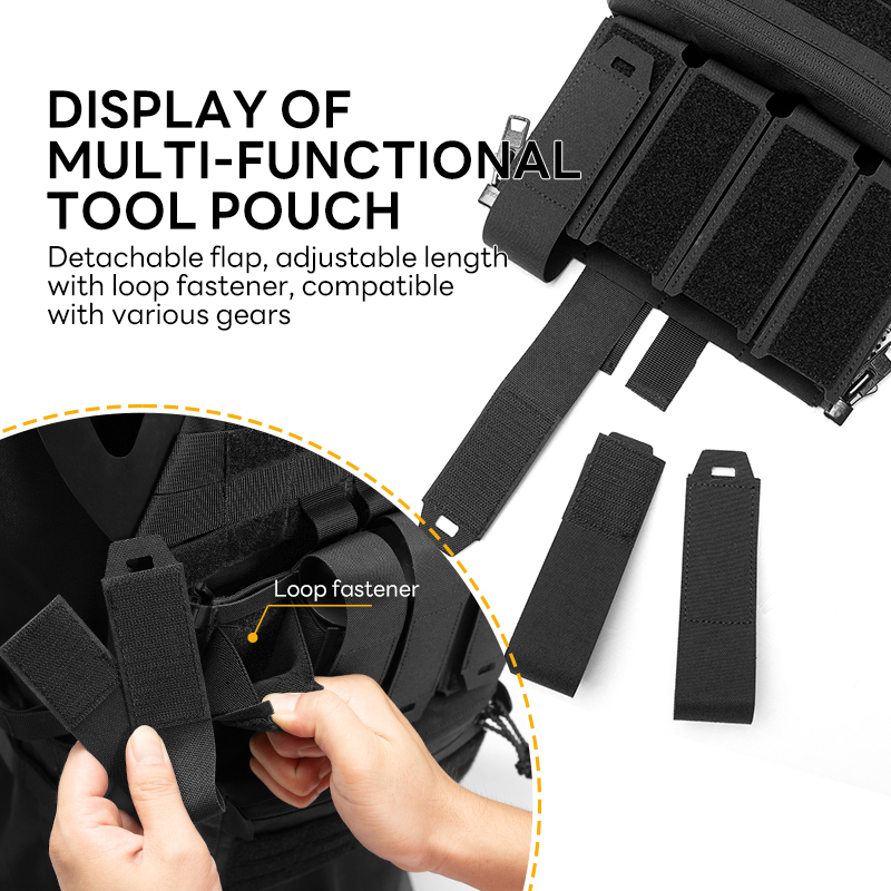 IDOGEAR Multi-functional Back Panel Bag Outdoor Tool Quick Access MOLLE Utility with Utility Zipper  (NO.35141)