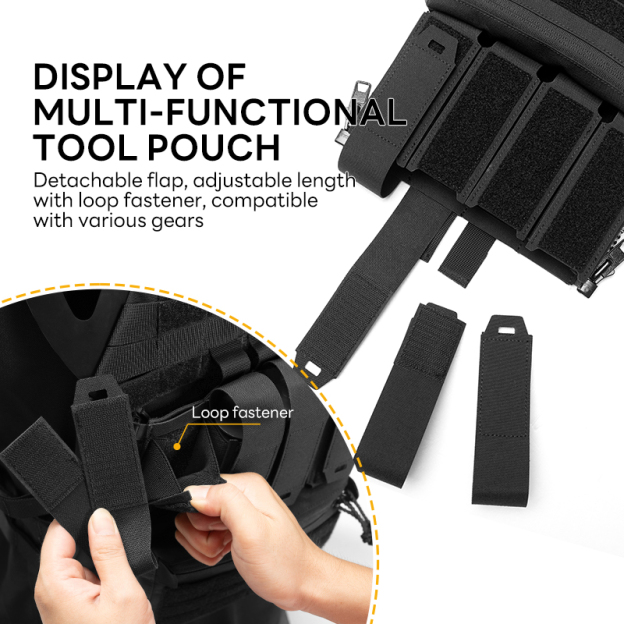 IDOGEAR Multi-functional Back Panel Bag Outdoor Tool Quick Access MOLLE Utility with Utility Zipper  (NO.35141)