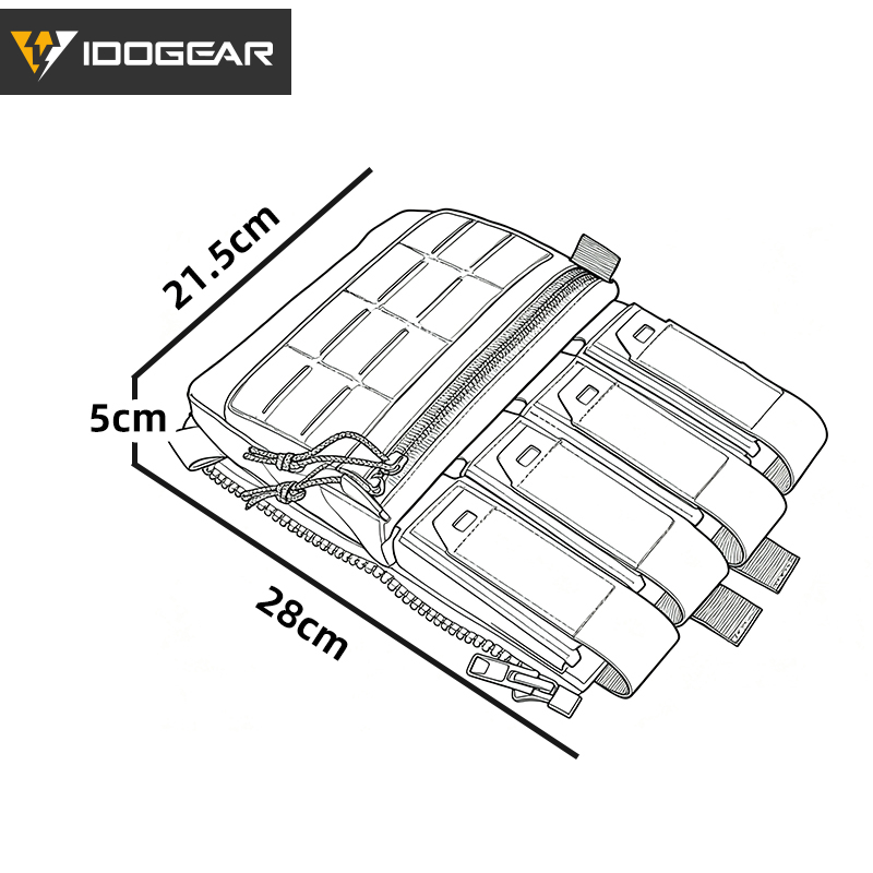 IDOGEAR Tactical Backpack with Quad 556 Mag Pouch 35141
