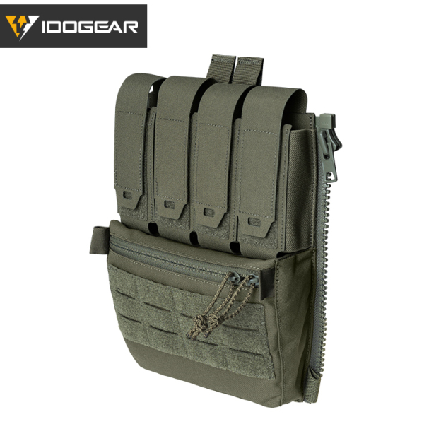 IDOGEAR Multi-functional Back Panel Bag Outdoor Tool Quick Access MOLLE Utility with Utility Zipper  (NO.35141)