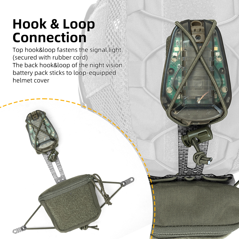 IDOGEAR Tactical NVG Battery Retention Pouch Tegris Hook&loop PVS31 Battery c