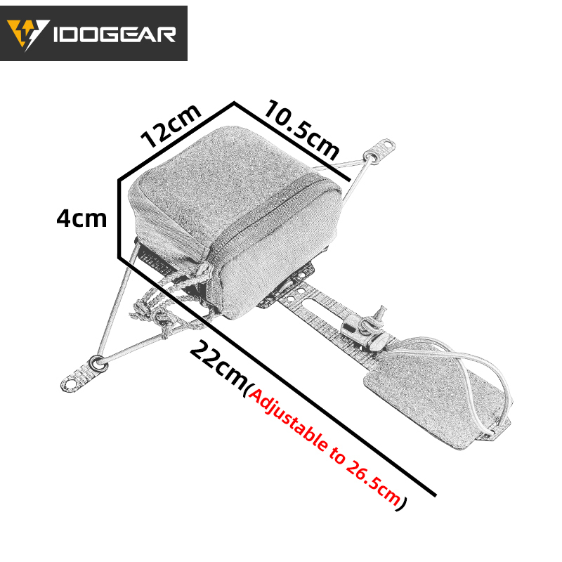 IDOGEAR Tactical NVG Battery Retention Pouch Tegris Hook&loop PVS31 Battery c