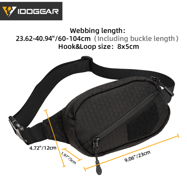 IDOGEAR EDC Crossbody Sling Bag Mini Waist Bag Lightweight Outdoor