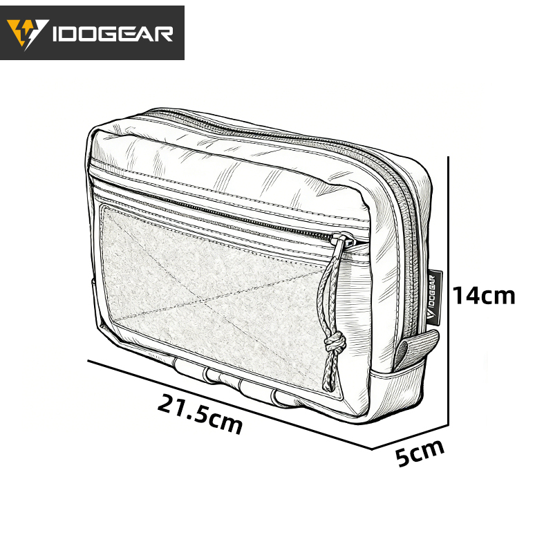 IDOGEAR Tactical Belt Bag Multi-functional Pouch for Vest Hook&loop Lightweight 35144