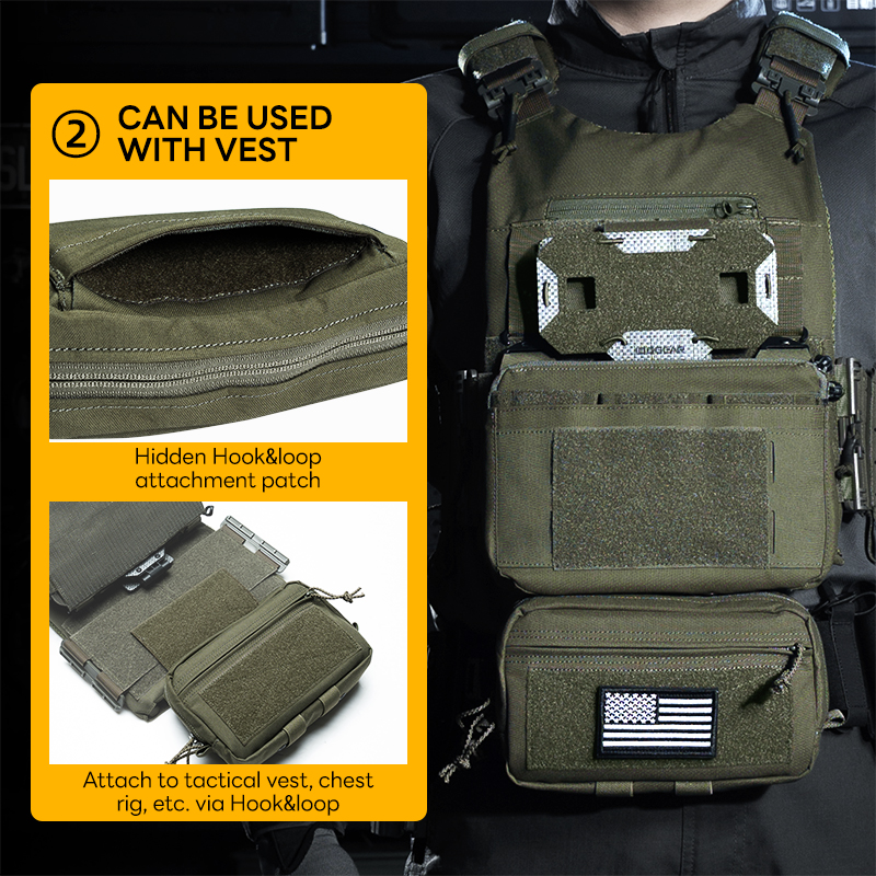 IDOGEAR Tactical Belt Bag Multi-functional Pouch for Vest Hook&loop Lightweight 35144